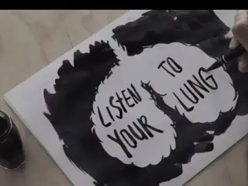 Mensaje escrito con tinta de pulmones de fumadores Mensaje escrito con tinta de pulmones de fumadores