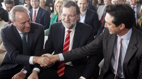 Mariano Rajoy, junto a Alberto Fabra