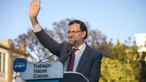 Mariano Rajoy en un mítn Mariano Rajoy en un mítn