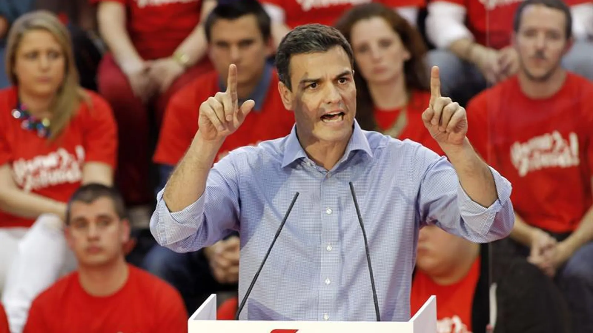Pedro Sánchez en un mítin