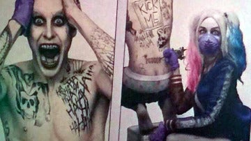 Jared Leto y Margot Robbie caracterizados