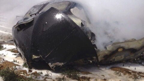 Restos del avi&oacute;n siniestrado