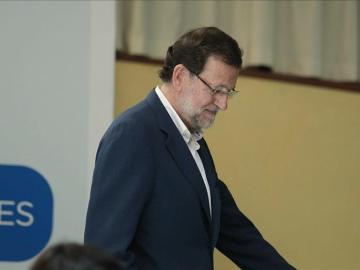 Mariano Rajoy tras suspender el mítin de Canarias