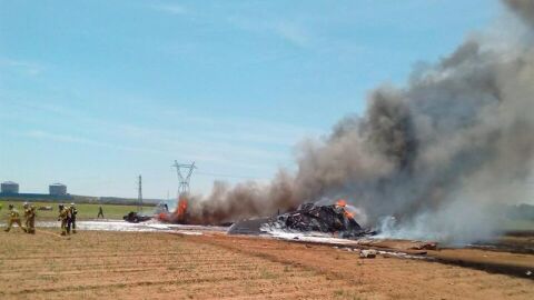 Airbus accidentado en Sevilla