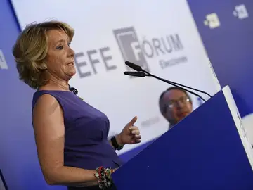Esperanza Aguirre en un acto de EFE Fórum. Esperanza Aguirre en un acto de EFE Fórum.