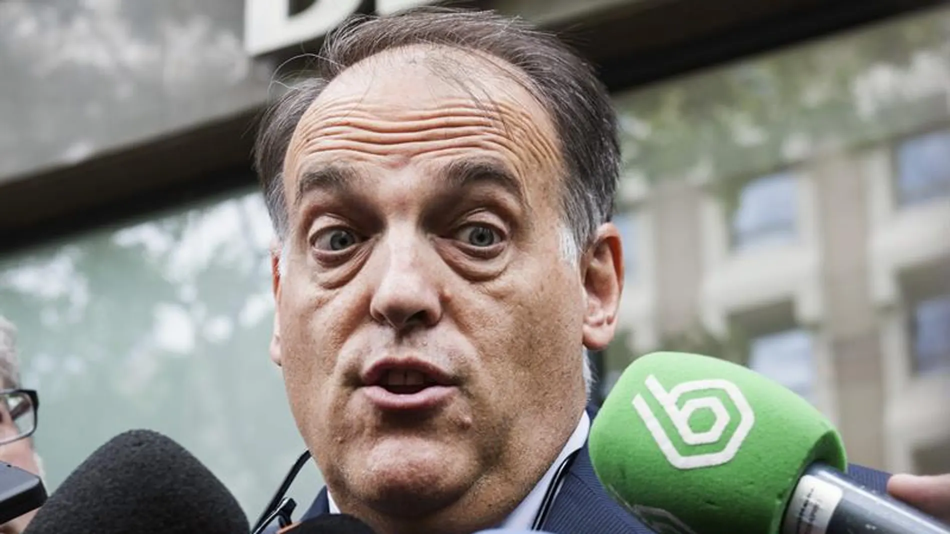 Javier Tebas atendiendo a los medios Javier Tebas atendiendo a los medios