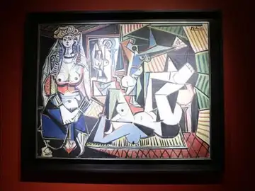 Detalle de 'Les femmes d'Alger' de Pablo Picasso. Detalle de 'Les femmes d'Alger' de Pablo Picasso.