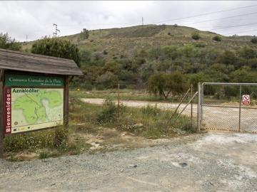 Vista de uno de los accesos a la mina de Aznalcóllar (Sevilla)