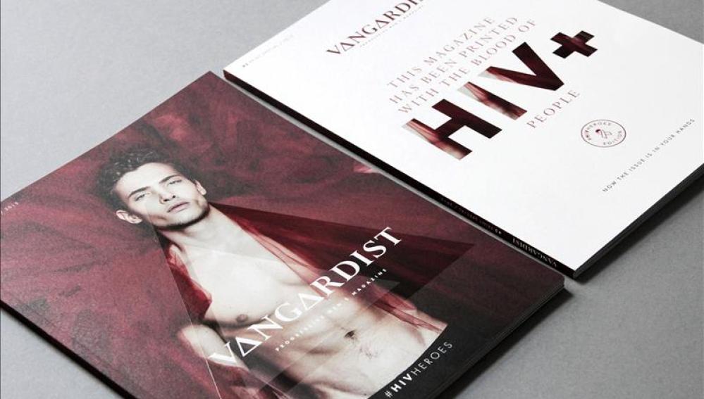 Vangardist, una revista impresa con sangre con VIH