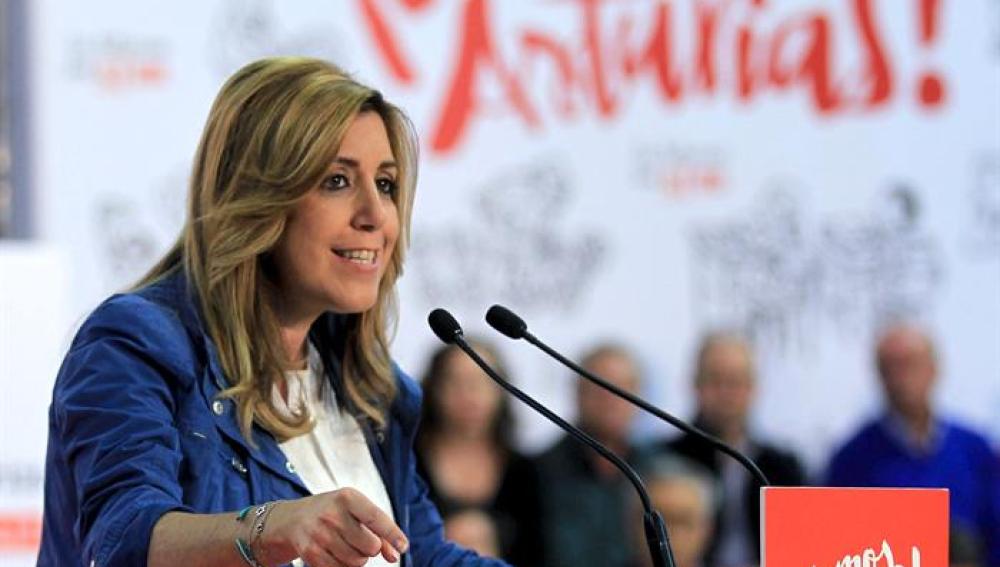 Susana Díaz en un mitin del PSOE.