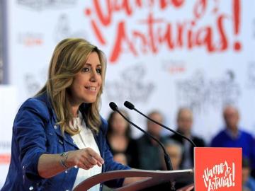 Susana Díaz en un mitin del PSOE.