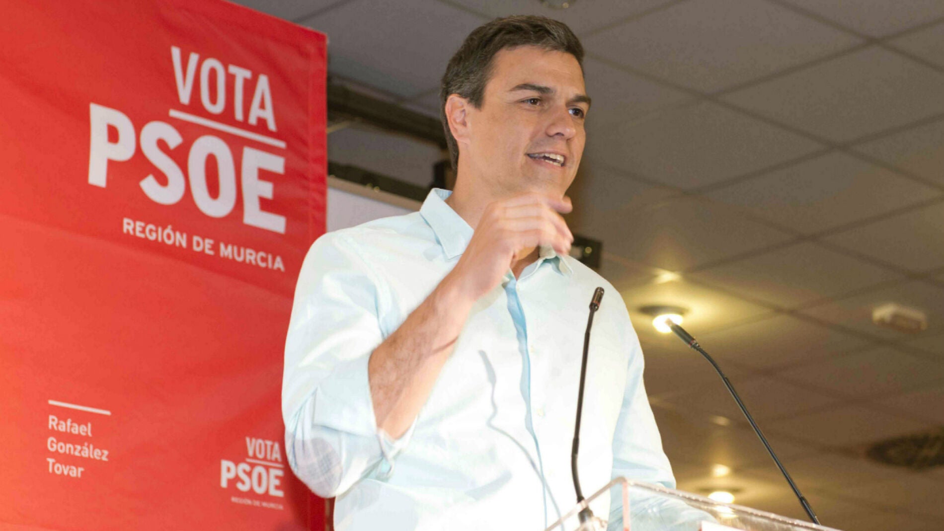 Pedro S&aacute;nchez, en Murcia