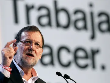 Rajoy, en un mitin en Santander Rajoy, en un mitin en Santander