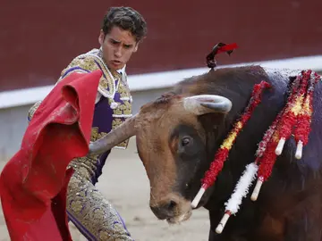 Posada de Maravillas" da un pase a uno de sus astados en el undécimo festejo de la Feria de San Isidro en Las Ventas Posada de Maravillas" da un pase a uno de sus astados en el undécimo festejo de la Feria de San Isidro en Las Ventas
