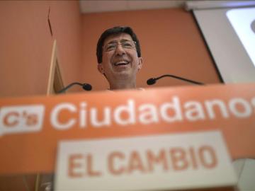 El presidente del grupo parlamentario andaluz de Ciudadanos, Juan Marín