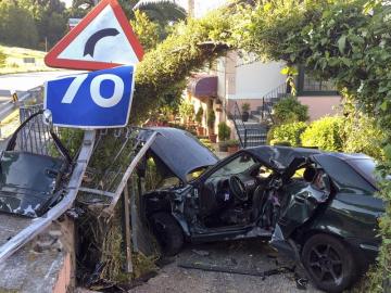 Accidente de tráfico en Vilamarín (Ourense)