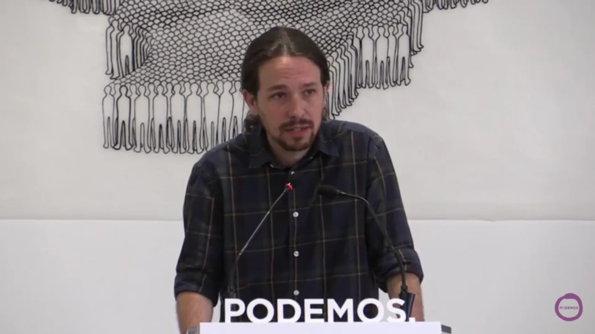 Pablo Iglesias en rueda de prensa Pablo Iglesias en rueda de prensa