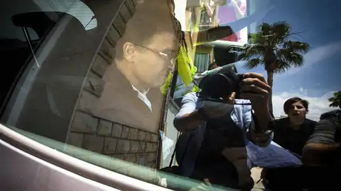 Serafín Castellano, tras ser detenido Serafín Castellano, tras ser detenido