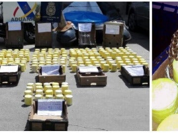 Intervenidos en Algeciras 200 kilos de cocaína ocultos en piñas