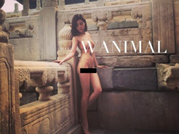 La modelo posa desnuda en la publicación Wanimal. La modelo posa desnuda en la publicación Wanimal.