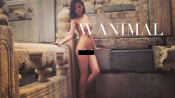 La modelo posa desnuda en la publicación Wanimal.