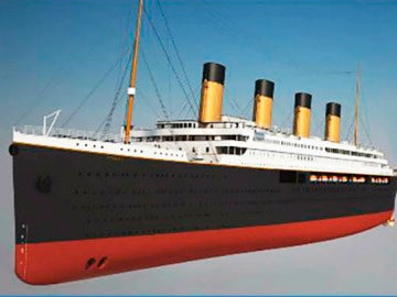 Montaje de la empresa china que construye la réplica del Titanic.