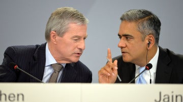 Jürgen Fitschen y Anshu Jain, copresidentes del Deutsche Bank
