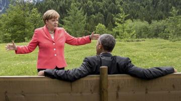 Merkel y Obama, durante la cumbre