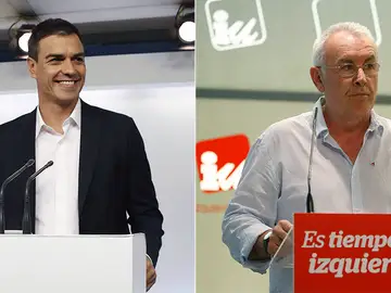 Pedro Sánchez y Cayo Lara Pedro Sánchez y Cayo Lara