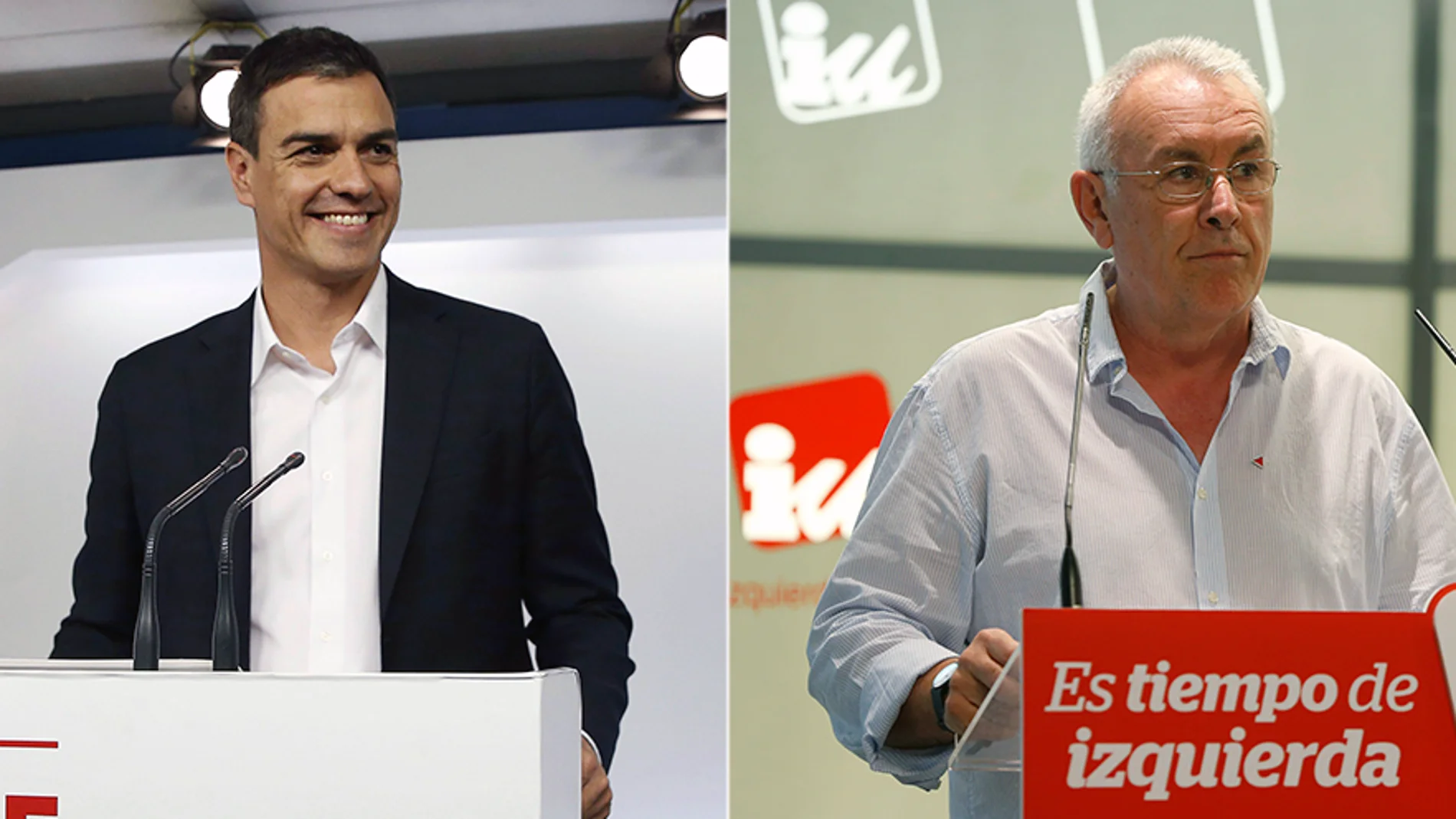 Pedro Sánchez y Cayo Lara Pedro Sánchez y Cayo Lara