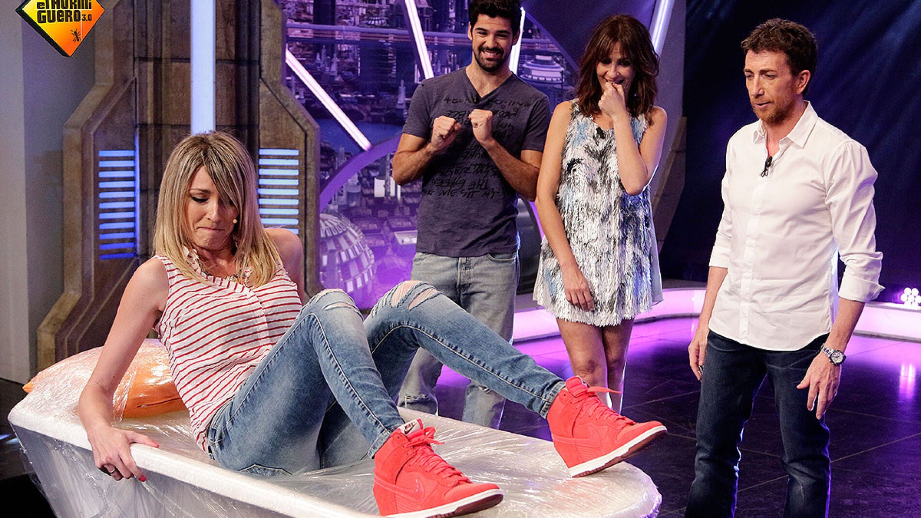 Anna Simon, Miguel &Aacute;ngel Mu&ntilde;oz, Melani Olivares en El Hormiguero 3.0
