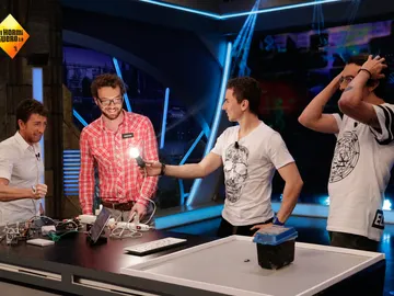 Jorge Lorenzo, Marron, Pablo Motos, Timothy Marzullo en El Hormiguero 3.0 Jorge Lorenzo, Marron, Pablo Motos, Timothy Marzullo en El Hormiguero 3.0