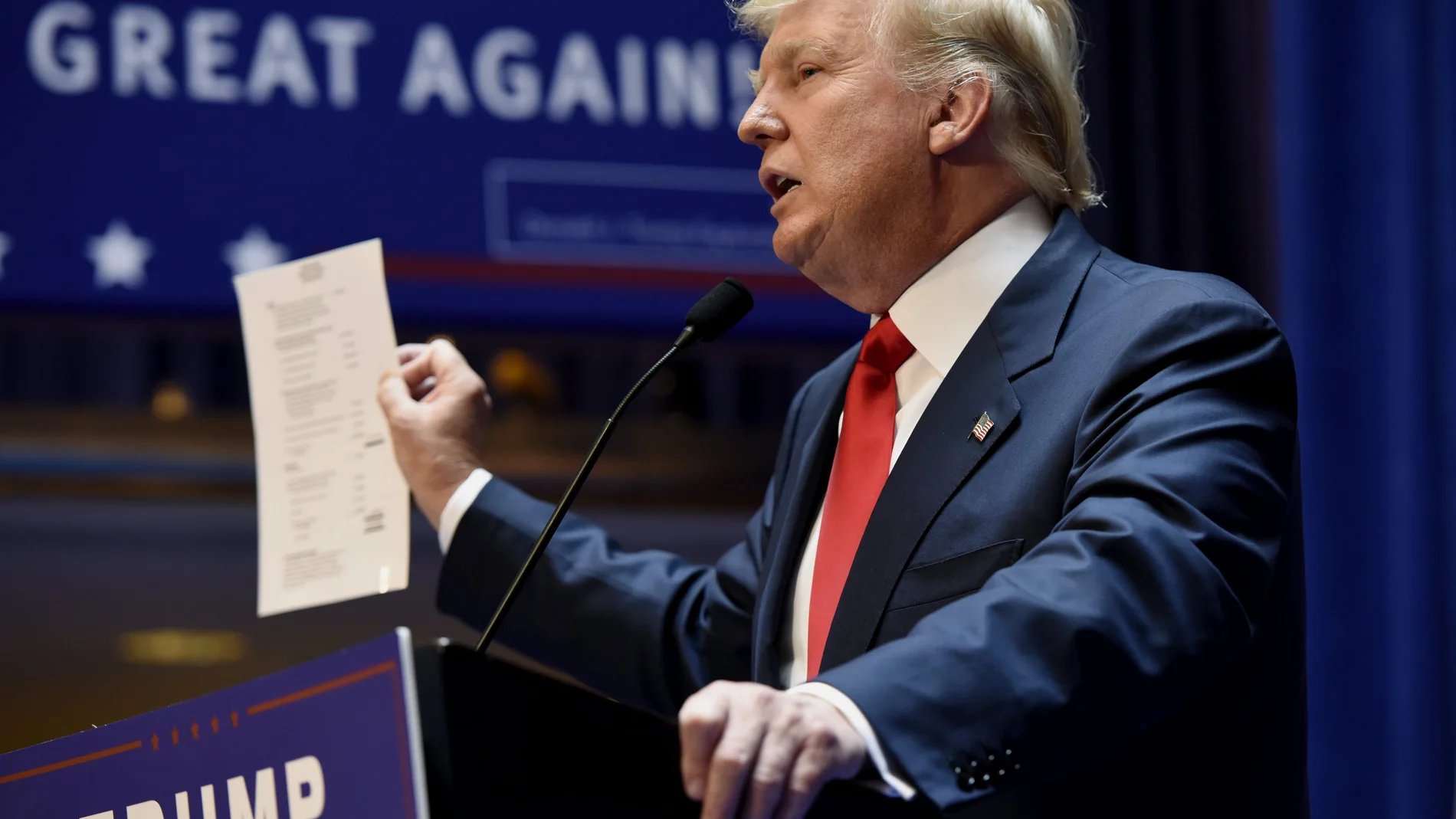 Donald Trump en un acto de campaña Donald Trump en un acto de campaña