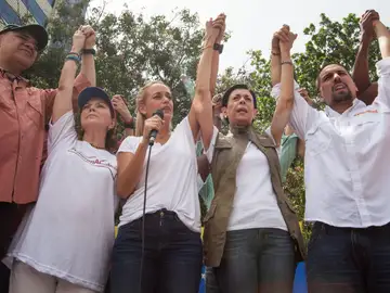 Nueva manifestación de la oposición en apoyo a los "presos políticos" en Venezuela Nueva manifestación de la oposición en apoyo a los "presos políticos" en Venezuela