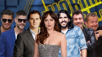 Maxi Iglesias, Luis Fernández, Albert Rivera, Dakota Johnson, Jj Vaquero, El Monaguillo y Agustín Jiménez en El Hormiguero 3.0