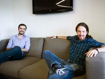 Pablo Iglesias y Alberto Garzón Pablo Iglesias y Alberto Garzón