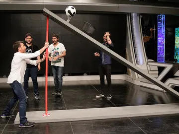 Estopa, Pablo Motos y Marron en El Hormiguero 3.0 Estopa, Pablo Motos y Marron en El Hormiguero 3.0