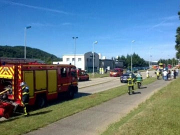 Lugar del atentado en Francia