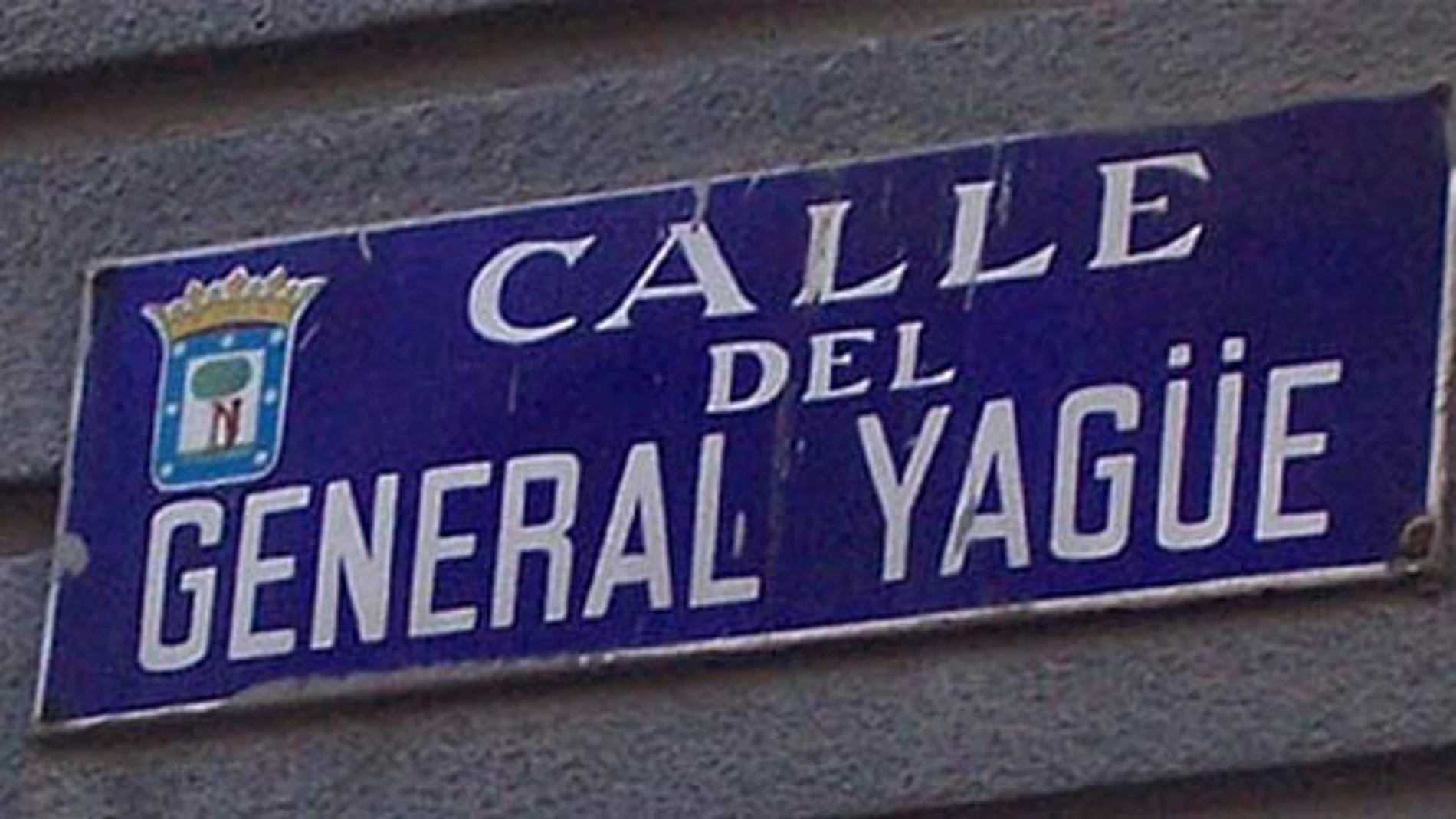 Cartel de la calle General Yagüe, en Madrid Cartel de la calle General Yagüe, en Madrid