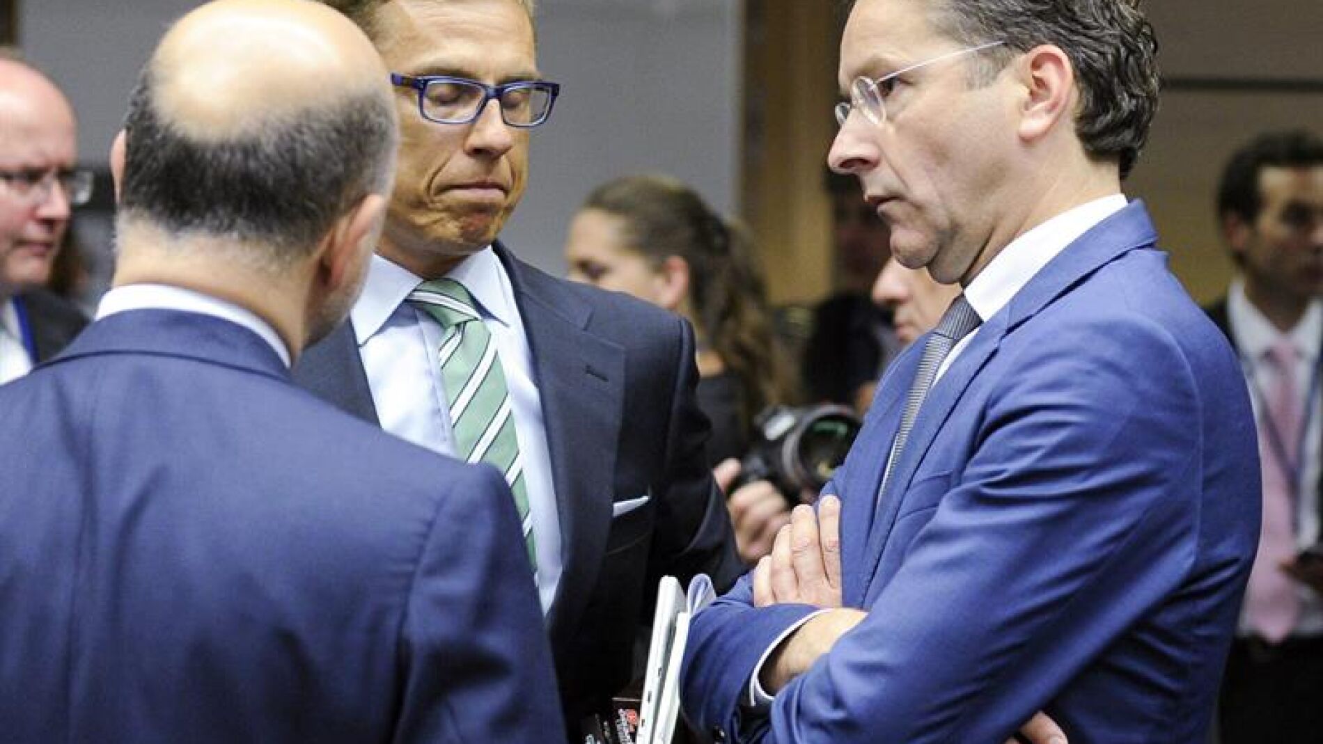 Jeroen Dijsselbloem durante una reuni&oacute;n con el Eurogrupo