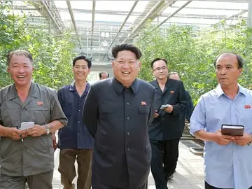 Kim Jong-un en su granja Kim Jong-un en su granja
