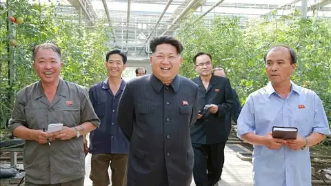 Kim Jong-un en su granja Kim Jong-un en su granja