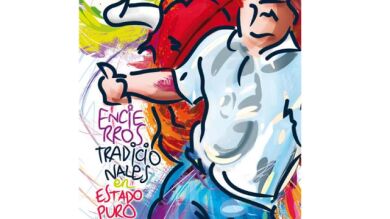 El diseñador navarro Alfredo León, autor del cartel elegido para los encierros de Sanse 2015