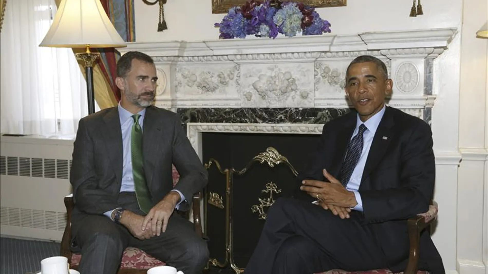 El Rey Felipe VI junto al presidente de EEUU, Barack Obama. El Rey Felipe VI junto al presidente de EEUU, Barack Obama.