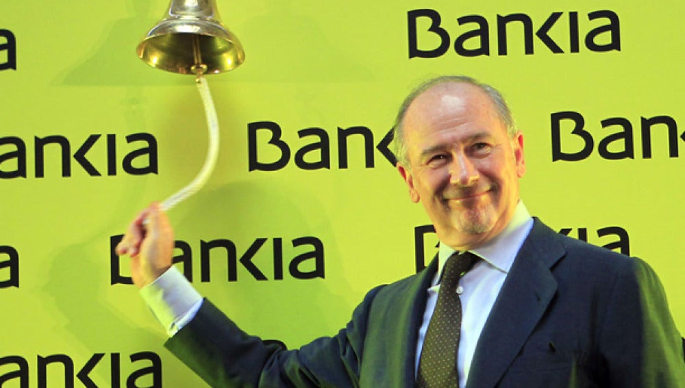 Rato toca la campana en la salida a bolsa de Bankia