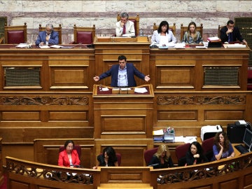 Alexis Tsipras, en el Parlamento griego