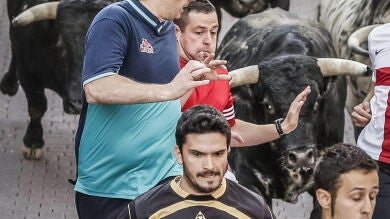 'El Estoque' protagoniza un encierro rápido y con seis heridos en la primera cita de Sanse 2016