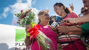 La abuela Josefa, a su salida de prisión