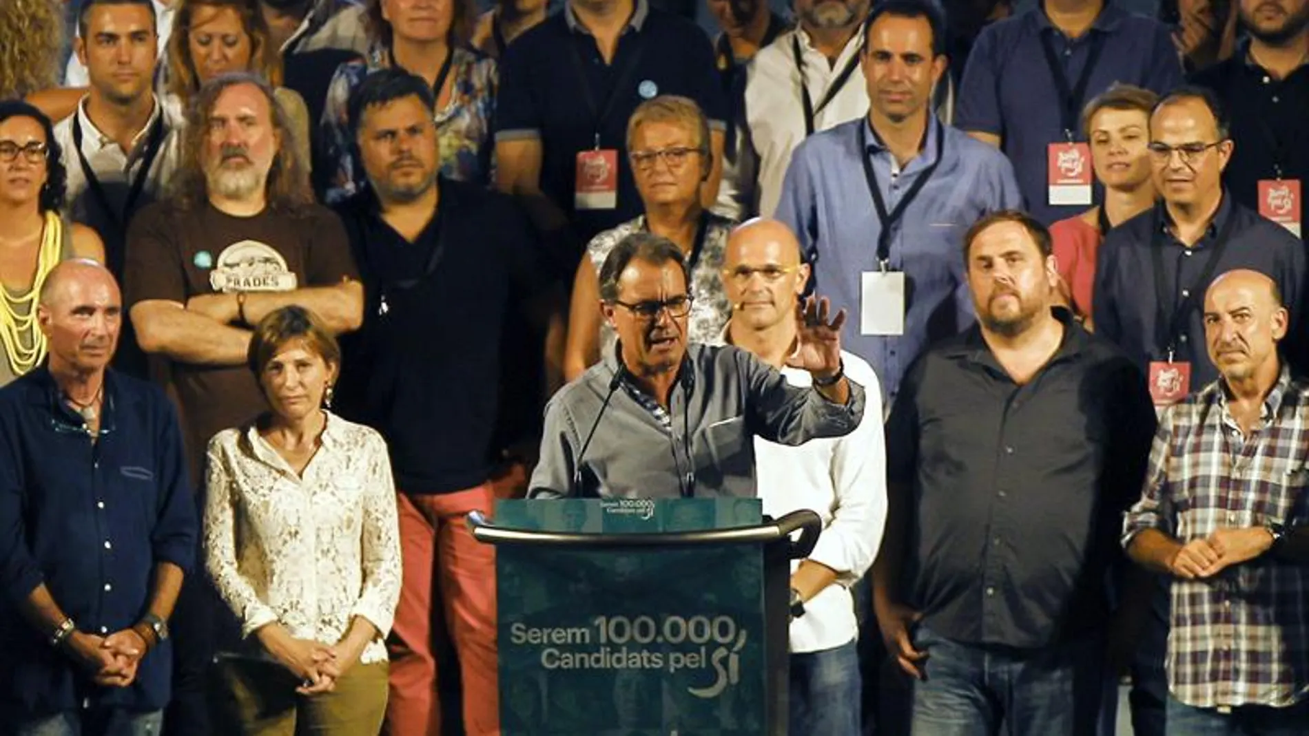 Artur Mas participa en el acto convocado por Junts pel Sí