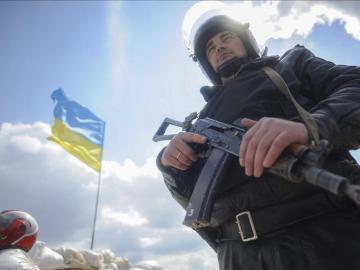 Un policía ucraniano